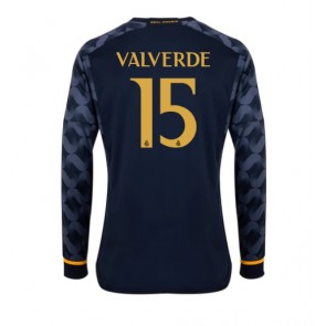 Real Madrid Federico Valverde #15 Venkovní Dres 2023-24 Dlouhý Rukáv